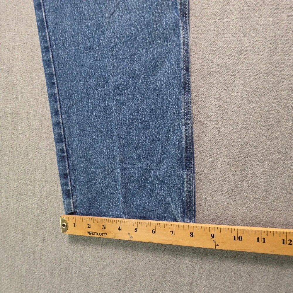 Wrangler Carpenter Jeans Mens 32x34 Blue Denim Utility Workwear Pants